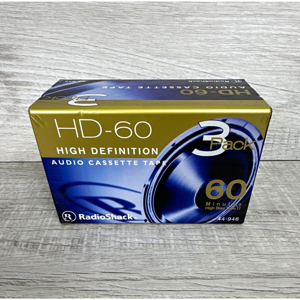 RadioShack HD-60 Type II High Bias Blank Cassette Tapes 2 Pack New NOS Vintage